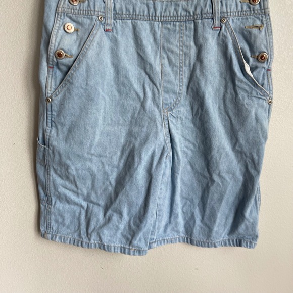 Vintage 90s Squeeze Denim Overall Shortalls Size‎ 6 - Picture 7 of 13